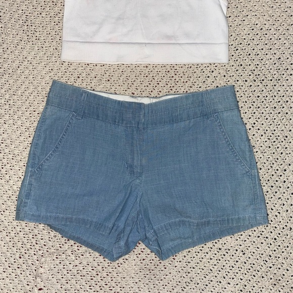 Cute Cropped J Crew Blue Shorts size 0 - Picture 2 of 6